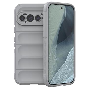 Google Pixel 11 Pro Rugged TPU Suojakuori - Vaaleanharmaa