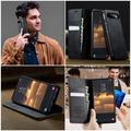 Google Pixel 11 Pro XL Caseme 033 vasikka tekstuuri lompakko tapauksessa RFID-sulku - musta