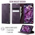 Google Pixel 11 Pro XL Caseme 033 vasikka tekstuuri lompakko tapauksessa RFID-sulku - violetti