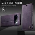 Google Pixel 11 Pro XL Caseme 033 vasikka tekstuuri lompakko tapauksessa RFID-sulku - violetti