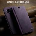 Google Pixel 11 Pro XL Caseme 033 vasikka tekstuuri lompakko tapauksessa RFID-sulku - violetti