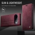 Google Pixel 11 Pro XL Caseme 033 vasikka tekstuuri lompakko tapauksessa RFID-sulku - punainen