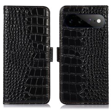 Google Pixel 11 Pro XL Crocodile Lompakkomallinen Nahkakotelo kanssa RFID