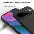 Google Pixel 11 Pro XL Nestemäinen silikonikotelo käsihihnalla - Musta