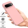 Google Pixel 11 Pro XL Nestemäinen silikonikotelo käsihihnalla - Pinkki
