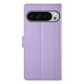 Google Pixel 11 Pro XL Luxury tikattu lompakkokotelo - violetti