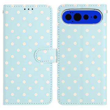 Google Pixel 11 Pro XL Lompakkokotelo Pilkullisella Kuosilla - sininen