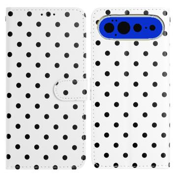 Google Pixel 11 Pro XL Lompakkokotelo Pilkullisella Kuosilla - Valkoinen