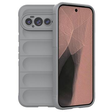 Google Pixel 11 Pro XL Rugged TPU Suojakuori - Vaaleanharmaa