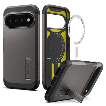 Google Pixel 11 Pro XL Spigen Tough Armor Mag -kotelo - Asemetallin Harmaa
