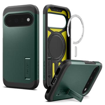 Google Pixel 11 Spigen Tough Armor Mag -kotelo - Syvyysvihreä