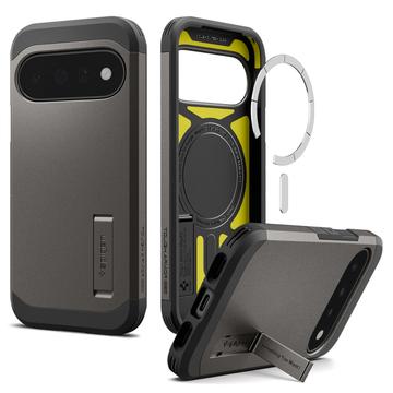 Google Pixel 11 Spigen Tough Armor Mag -kotelo - Asemetallin Harmaa
