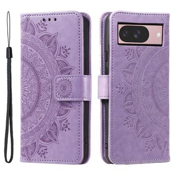 Google Pixel 11 Mandala -lompakkokotelo rannekkeella - violetti