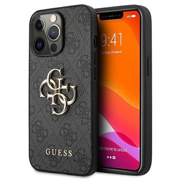 Guess 4G Big Metal Logo iPhone 13 Pro Hybridikotelo (Avoin pakkaus - Tyydyttävä) - Musta