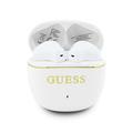 Guess Gold Line Glossy Classic Logo TWS -langattomat kuulokkeet - valkoiset