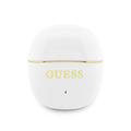 Guess Gold Line Glossy Classic Logo TWS -langattomat kuulokkeet - valkoiset