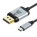 HD022 USB-C-DisplayPort-kaapeli - 1.8m - musta