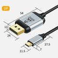 HD022 USB-C-DisplayPort-kaapeli - 1.8m - musta