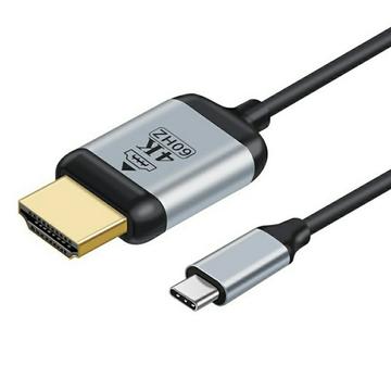 HD023 USB-C-HDMI-kaapeli - 1.8m, 4K, 60Hz - musta