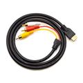 HDMI-3 RCA-video/audio-sovitinkaapeli - 1.5m