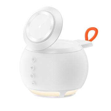 HT-571 5-in-1-magneettinen langaton laturi, jossa on Bluetooth-kaiutin ja yövalo - valkoinen