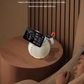 HT-571 5-in-1-magneettinen langaton laturi, jossa on Bluetooth-kaiutin ja yövalo - valkoinen