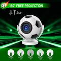 HY300F jalkapallonmuotoinen kannettava projektori - WiFi 6, Android 14 - valkoinen / musta