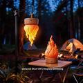 HZ-K03A LED-yövalo, jossa on liekkiefekti ja ajastin - oranssi