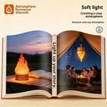 HZ-K03A LED-yövalo, jossa on liekkiefekti ja ajastin - oranssi