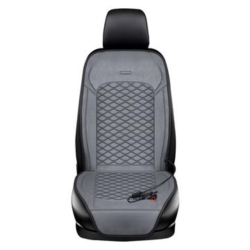 Lämmitetty talven pehmeä auton istuintyyny - harmaa