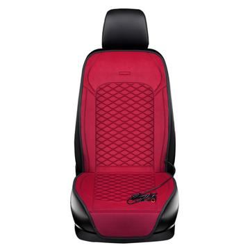 Lämmitetty talven pehmeä auton istuintyyny - punainen