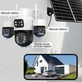Hi2-Solar 4G -aurinkokäyttöinen valvontakamera, 4 linssiä - valkoinen