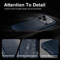 Honor 600/600 Pro Harjattu TPU Suojakuori - Hiilikuitu - sininen