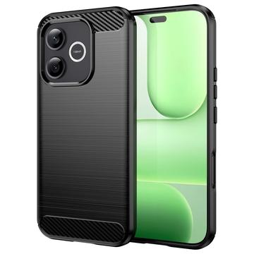 Honor 600 Lite Harjattu TPU Suojakuori - Hiilikuitu - Musta