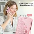 Honor 600 Smart Mandala -lompakkokotelo rannehihnalla - vaaleanpunainen