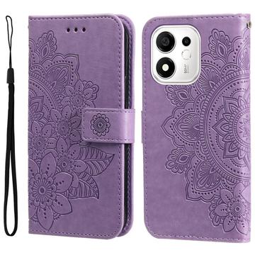 Honor 600 Smart Mandala -lompakkokotelo rannekkeella - violetti