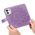 Honor 600 Smart Mandala -lompakkokotelo rannekkeella - violetti