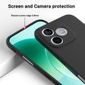 Honor 600e/600 Lite/X80i Nestemäinen silikonikotelo käsihihnalla - Musta