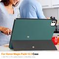 Honor MagicPad 3 Pro 12.3/MagicPad 4 Tri-Fold Series Smart Folio -kotelo - Mustanvihreä