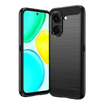 Honor X7e Harjattu TPU Suojakuori - Hiilikuitu