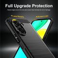 Honor X7e Harjattu TPU Suojakuori - Hiilikuitu