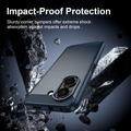 Honor X7e Harjattu TPU Suojakuori - Hiilikuitu - sininen