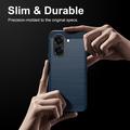 Honor X7e Harjattu TPU Suojakuori - Hiilikuitu - sininen