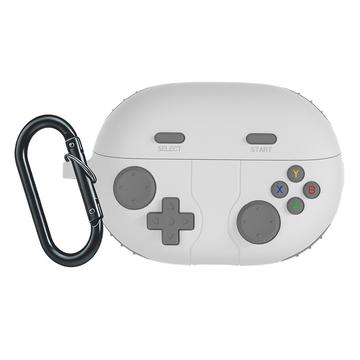 Huawei FreeBuds Pro 5 Retro Gamepad silikonikotelo karabiinilla - harmaa