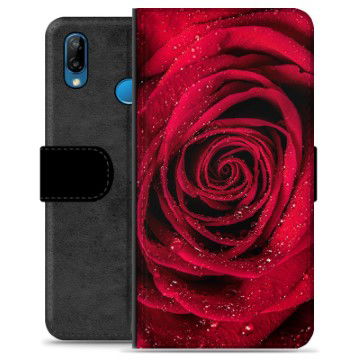 Huawei P20 Lite Premium Lompakkokotelo - Ruusu