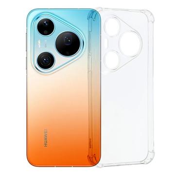 Huawei Pura 90 Pro Max Iskunkestävä silikonikotelo - Läpinäkyvä