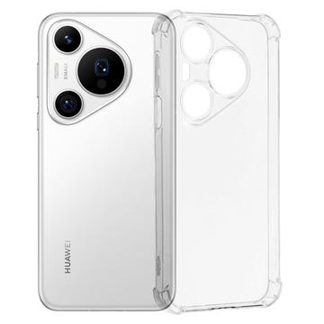 Huawei Pura 90 Pro Iskunkestävä silikonikotelo - Läpinäkyvä