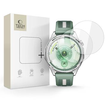 Huawei Watch GT 6/7 Tech-Protect Glass Fit+ Panssarilasi - 46mm - 2 kpl. - Kirkas