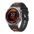 Huawei Watch GT 7/GT 7 Pro -kellon pikavapautusmekanismilla varustettu kaksivärinen silikoninen urheiluranneke - musta / oranssi