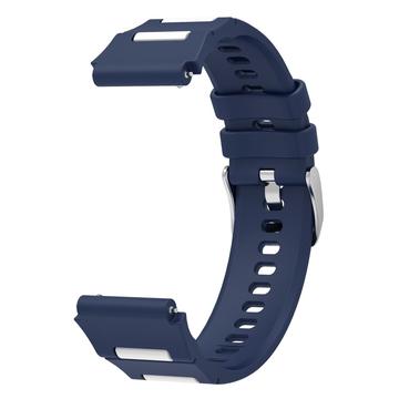 Huawei Watch GT 7/GT 7 Pro -kellon pikavapautusmekanismilla varustettu kaksivärinen silikoninen urheiluranneke - tummansininen / valkoinen